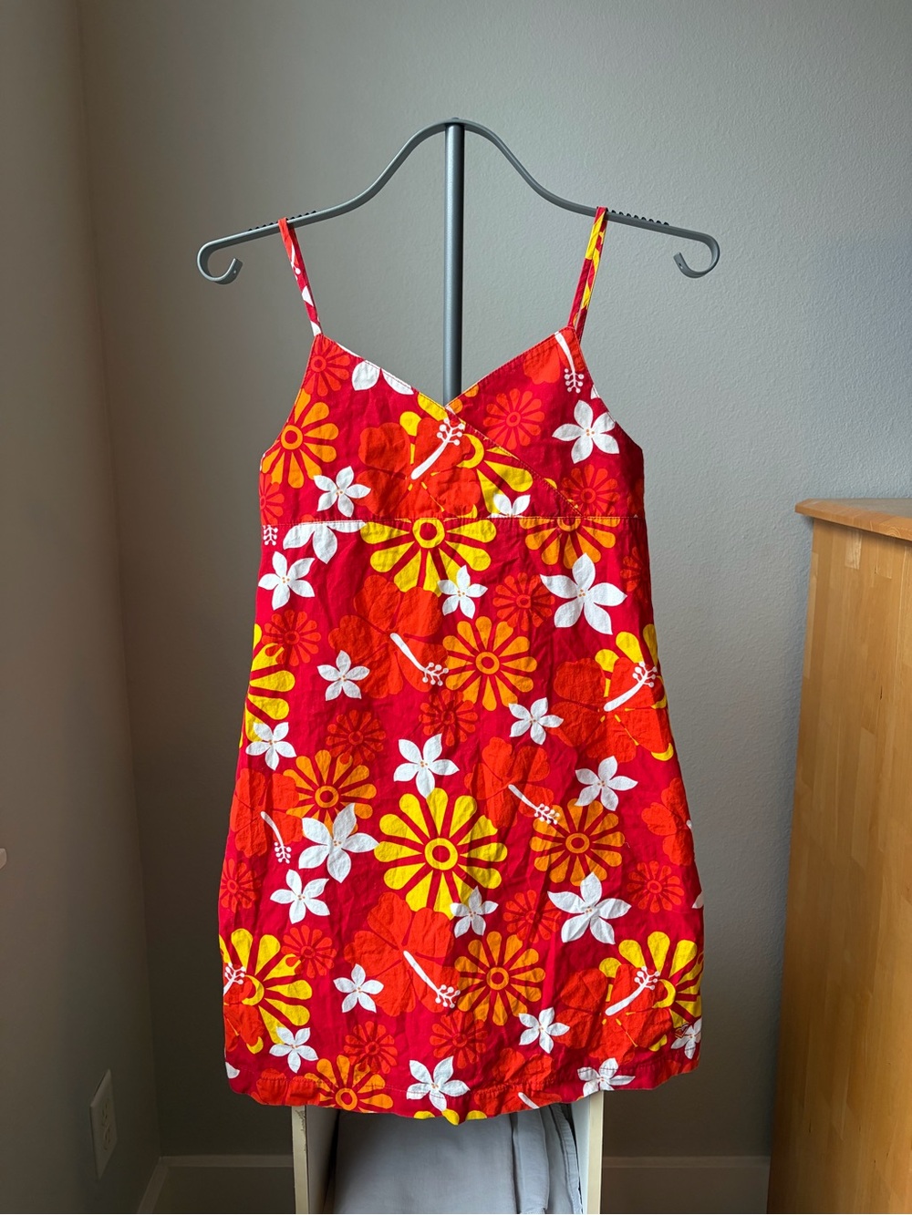 Vintage Y2K Roxy by Quiksilver Red Floral Mini Sundress